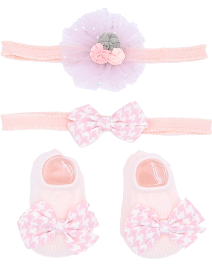 Pink Bow and Flower Gift Set