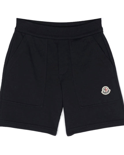 moncler-j1-954-8h000-14-809ag-778-Navy Logo Shorts