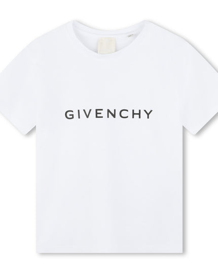givenchy-h30074-10p-kg-White Logo T-Shirt