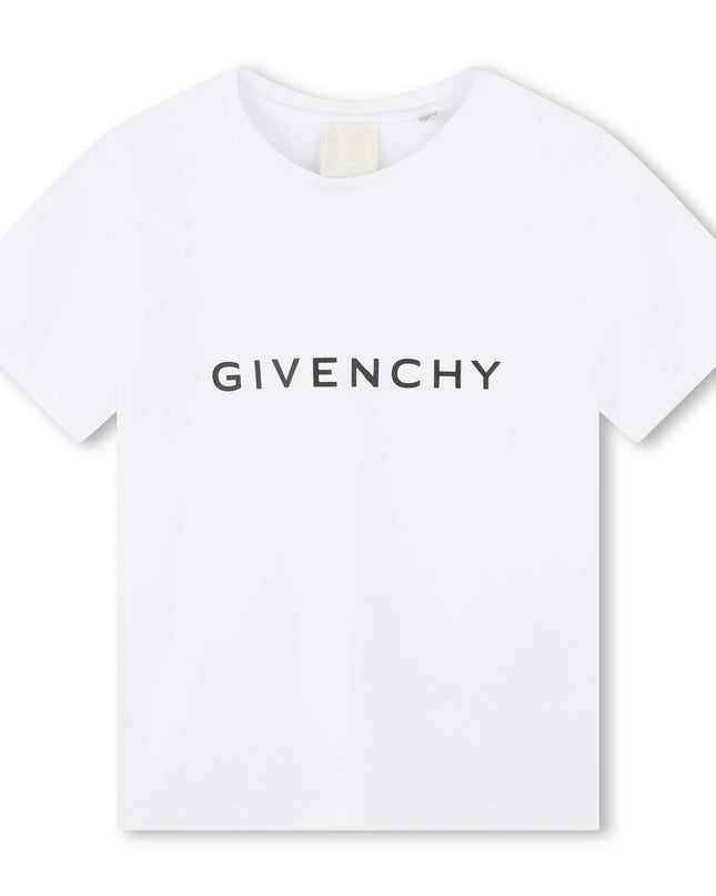 givenchy-h30074-10p-kg-White Logo T-Shirt