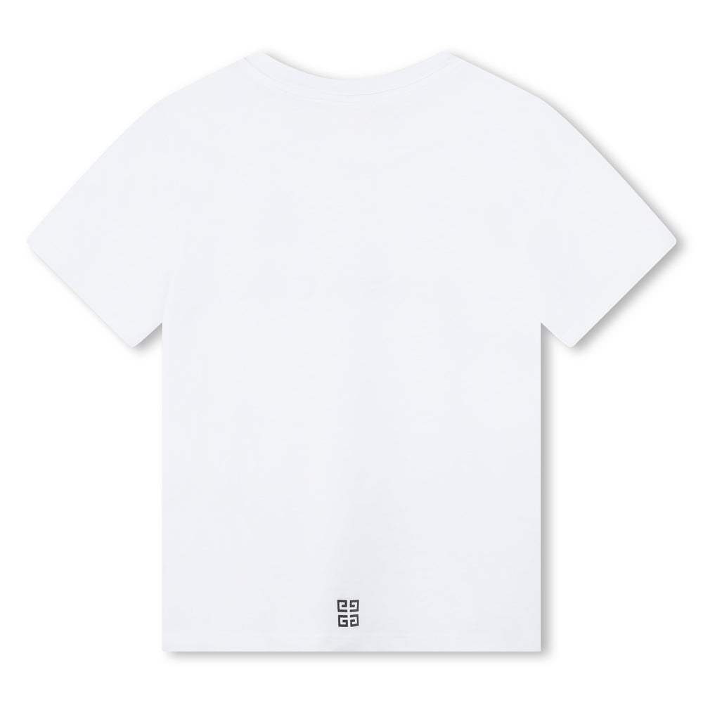 givenchy-h30074-10p-kg-White Logo T-Shirt
