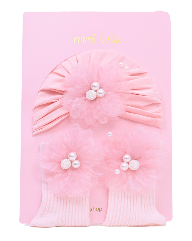 Pink Pearl Flower Gift Set