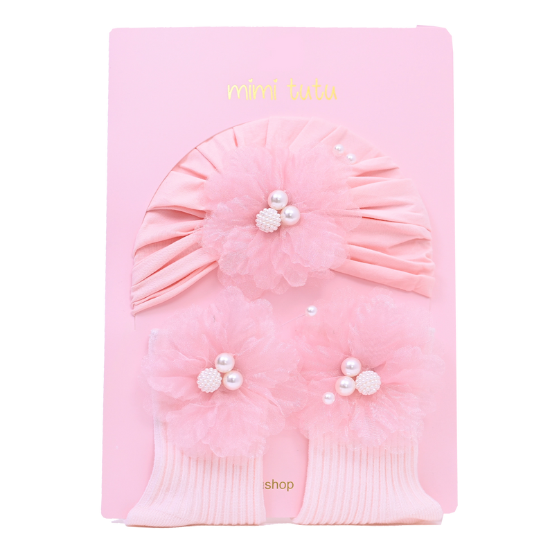 Pink Pearl Flower Gift Set