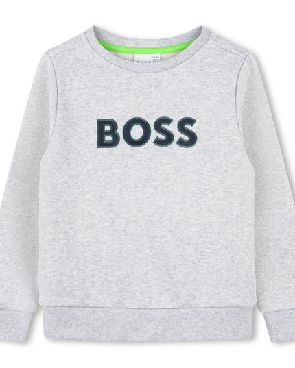 boss-j50765-a32-kb-Gray Logo Sweatshirt