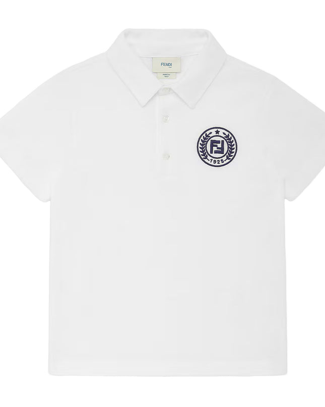 White Logo Polo