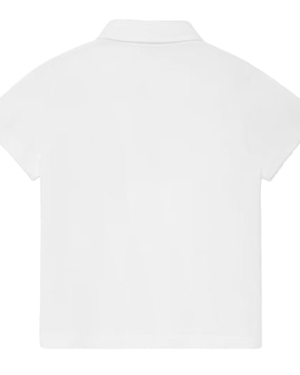 White Logo Polo