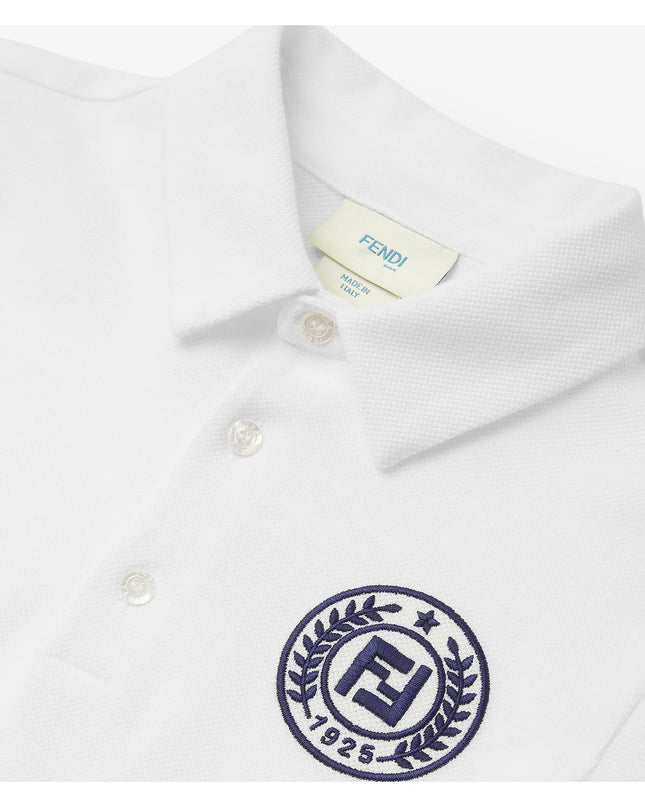 White Logo Polo