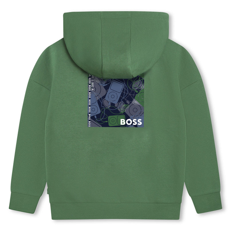 boss-j50714-651-kb-Green Hooded Sweatshirt