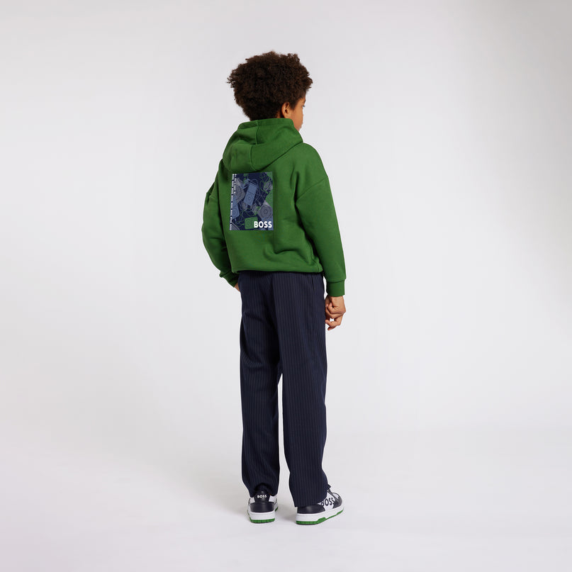 boss-j50714-651-kb-Green Hooded Sweatshirt
