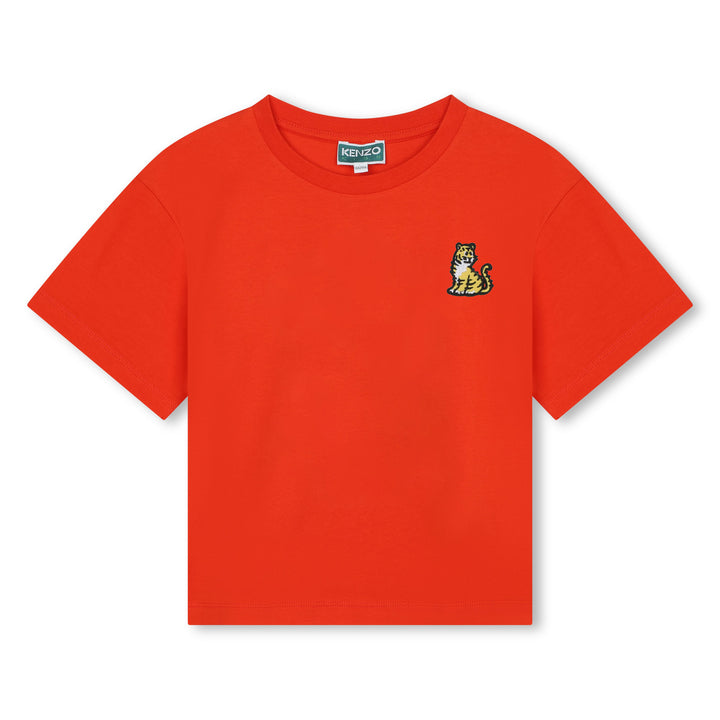 kenzo-k60250-99a-ku-Red Logo T-Shirt