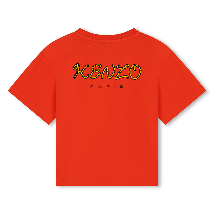 kenzo-k60250-99a-ku-Red Logo T-Shirt