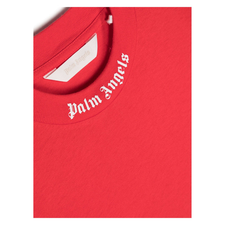 palm-angels-pbaa002c99jer0012501-Red Classic Overlogo T-Shirt