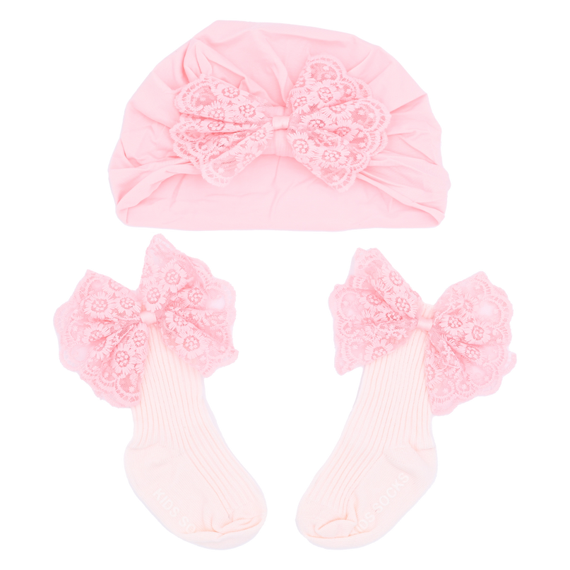 Pink Lace Bow Gift Set