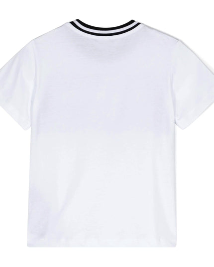 Balmain-Block Logo T-Shirt-BV8Q91-Z0082-100NE-White