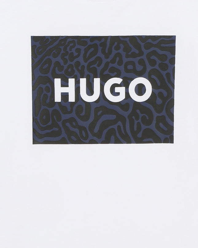 HUGO-G00149-N68-WHITE  NAVY-SHORT SLEEVES TEE-SHIRT