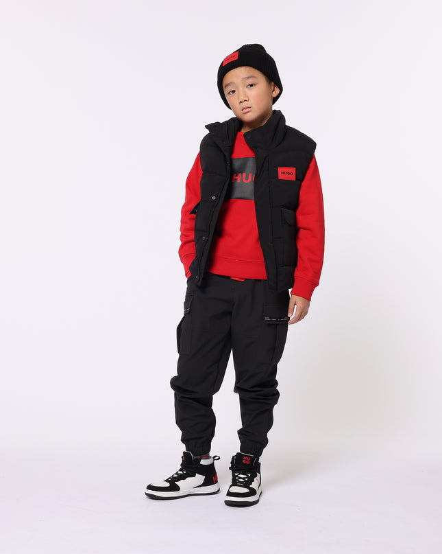HUGO-G00176-09B-BLACK-LOOSE PANTS