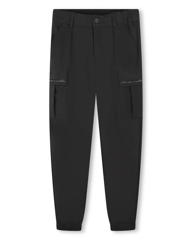 HUGO-G00176-09B-BLACK-LOOSE PANTS