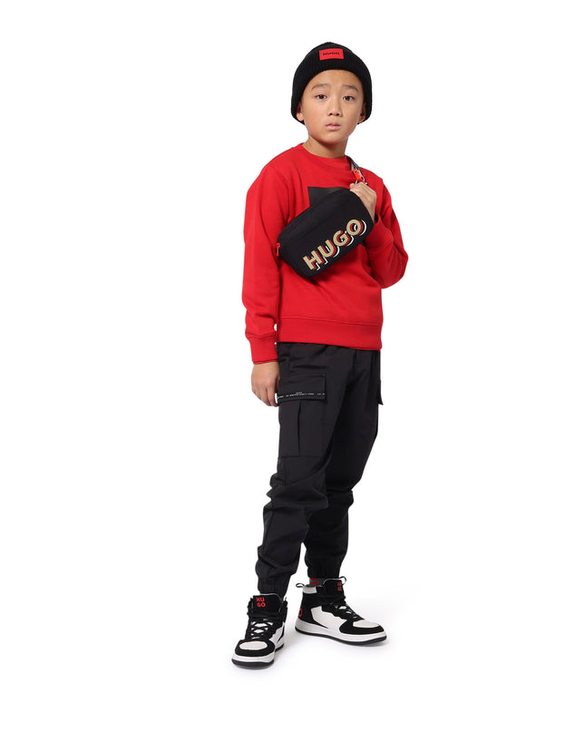 HUGO-G00176-09B-BLACK-LOOSE PANTS