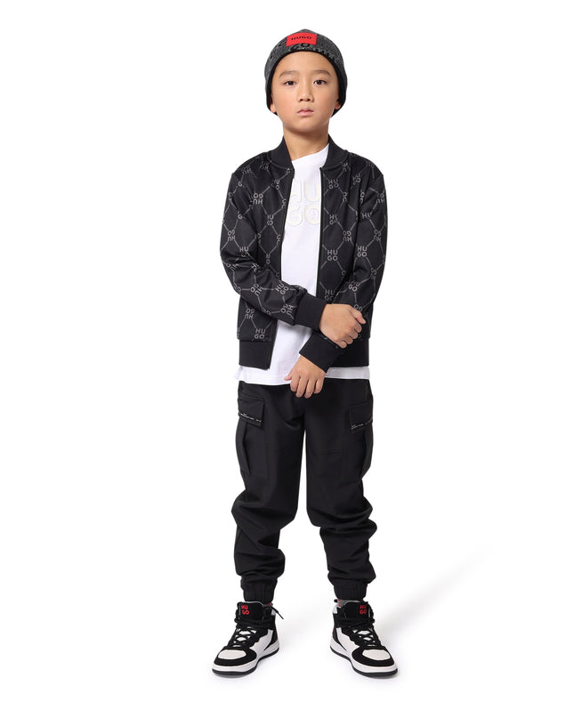 HUGO-G00176-09B-BLACK-LOOSE PANTS