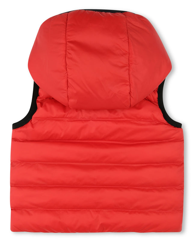 Red Reversible Logo Puffer Vest