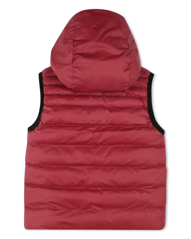 Red Reversible Logo Puffer Vest