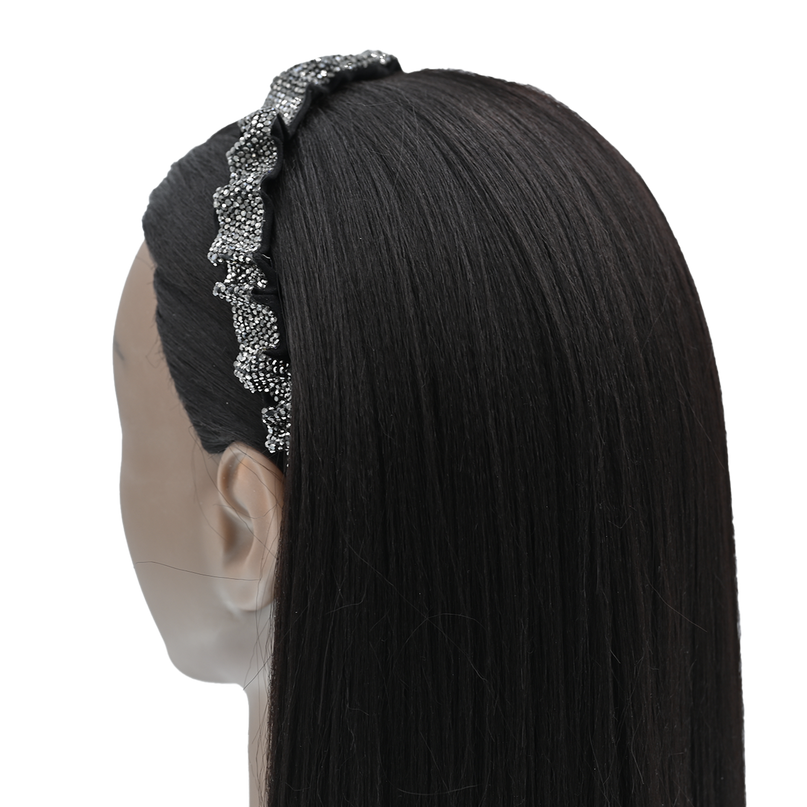 Multicolored Scrunched Rhinestone Headband