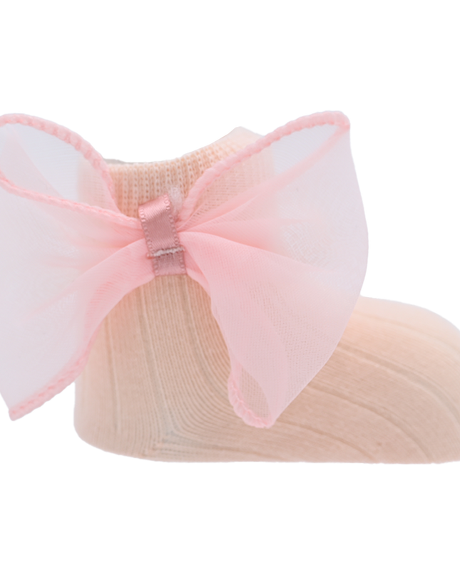 Cotton Tulle Bow Socks Set