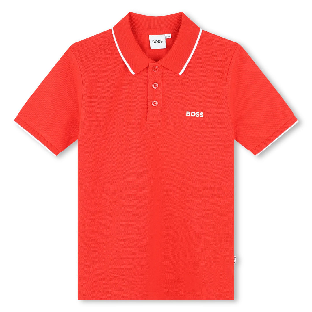boss-j50704-997-kb-Bright Red Logo Polo
