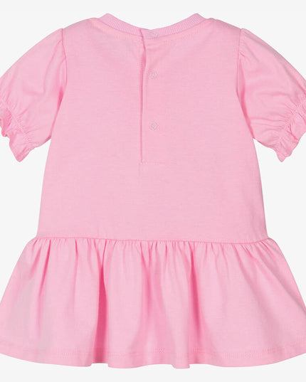 moschino-Pink Cotton Teddy Bear Heart Dress-mdv0b5-lba10-50206