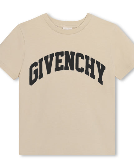 givenchy-h30160-184-kb-Beige Logo T-Shirt
