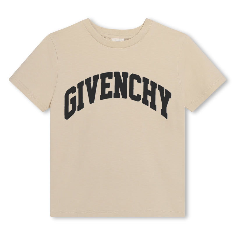 givenchy-h30160-184-kb-Beige Logo T-Shirt