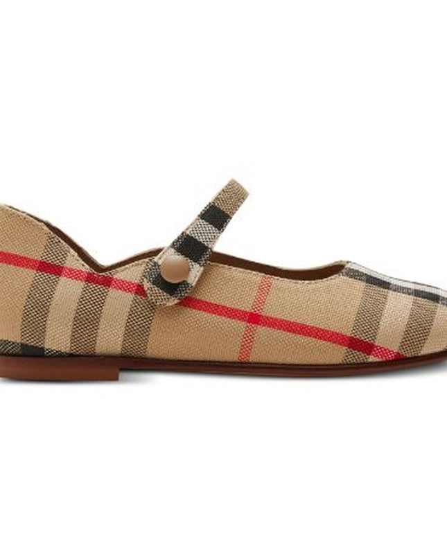 burberry-Beige Ckecked Ballet Flats-8078894-c-i1-seth-chk-131833-a7028