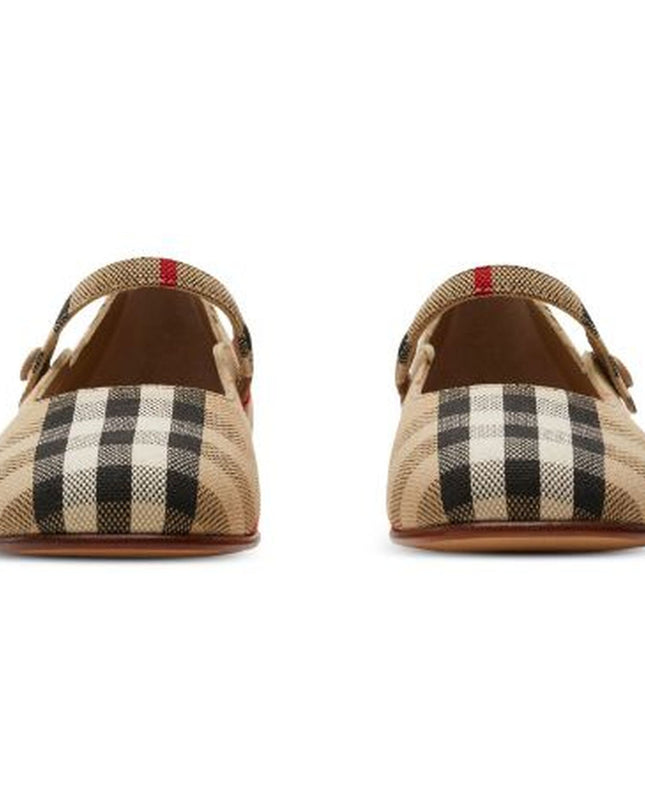 burberry-Beige Ckecked Ballet Flats-8078894-c-i1-seth-chk-131833-a7028