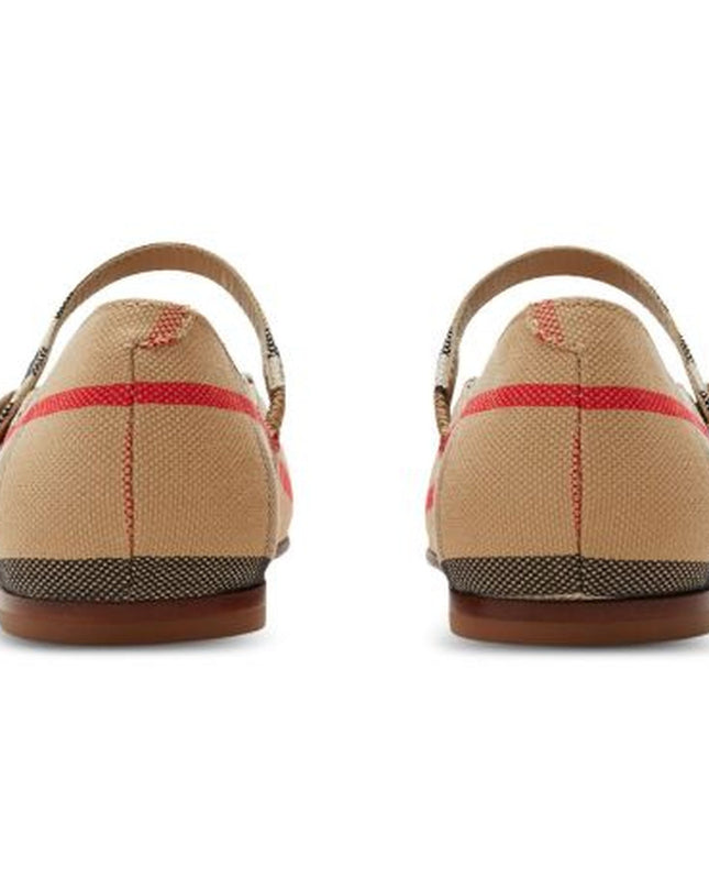burberry-Beige Ckecked Ballet Flats-8078894-c-i1-seth-chk-131833-a7028