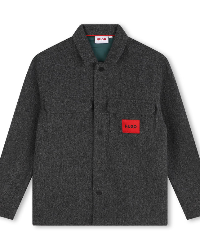HUGO-G00157-M00-GREY  DARK  GREY-OVERSHIRT