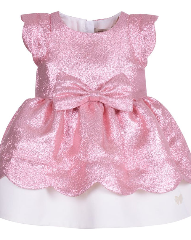 HUCKLEBONES-AW20-191-SCALLOPED BODICE DRESS & BLOOMERS-SUGARPLUM