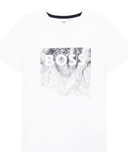 BOSS-KB-WHITE-SHORT SLEEVES TEE-SHIRT-J25N35-10B
