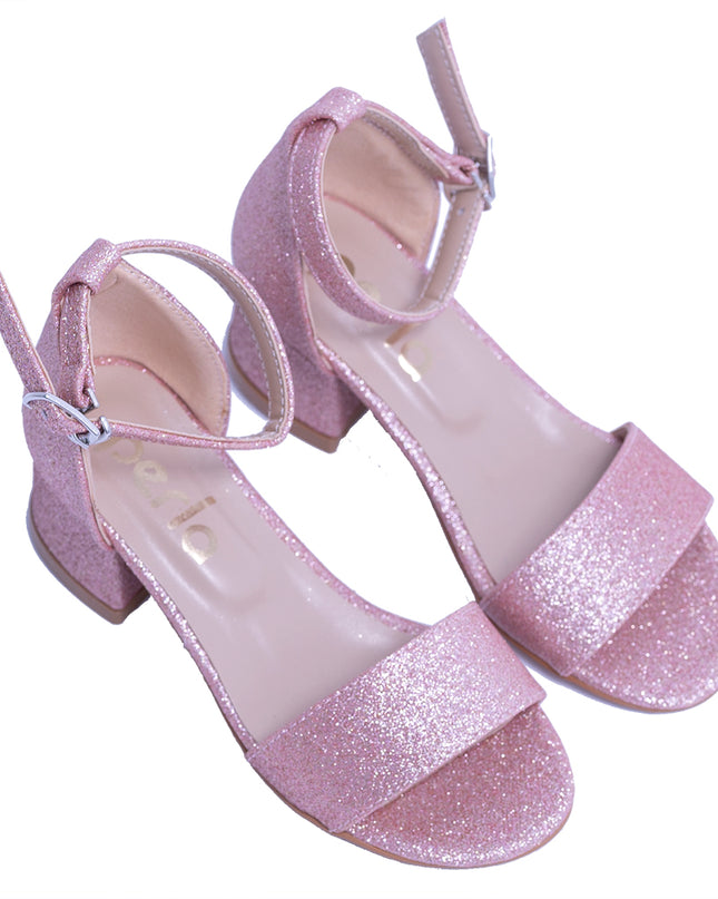 PERLA-FN01PF-GLITTER PINK-SANDAL STRAP HEELS