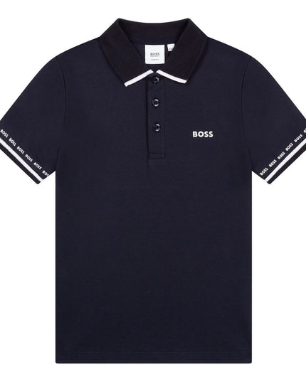 BOSS-KB-NAVY-SHORT SLEEVE POLO-J25N53-849