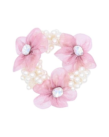 mimi tutu-MTPCS25007-Rhinestone Flower Scrunchie