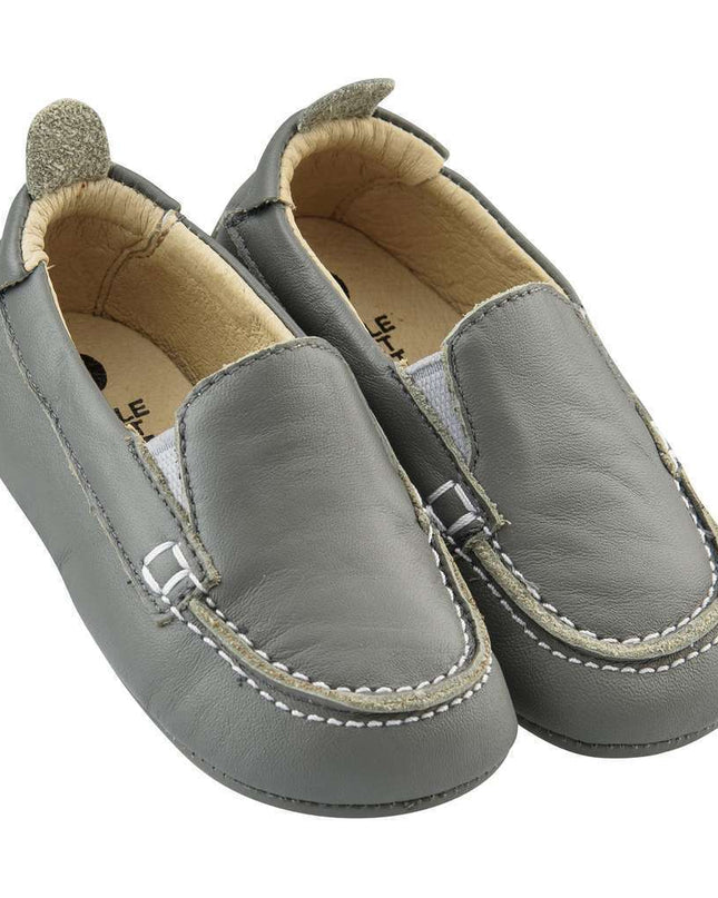 OLDSOLES-Baby Boat Shoe Grey-089GR