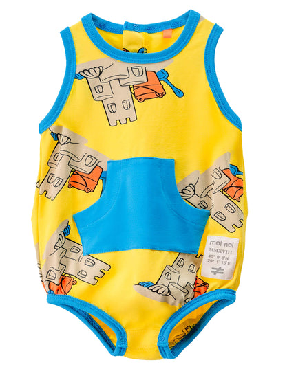 moi noi-MN1098-YELLOW-YELLOW-KNITTED OVERALL