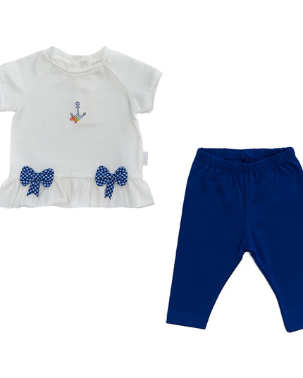 Andy Wawa-NAVY-BABY SET 2 PCS SET FLOWERS ANCHORS-AC22557