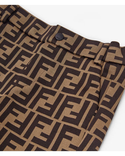 Brown Allover Print Shorts