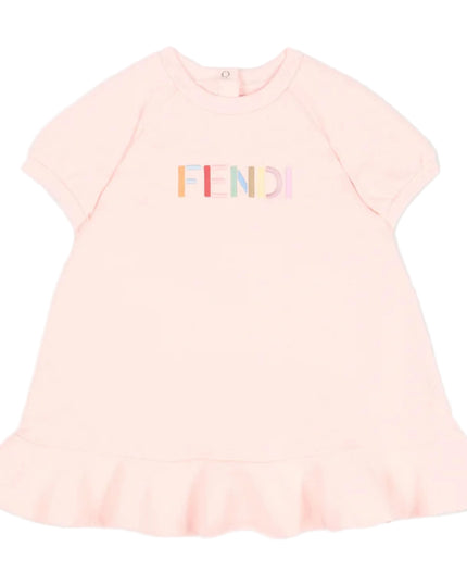 kids atelier fendi Pink Fendi Baby Girl Logo Dress