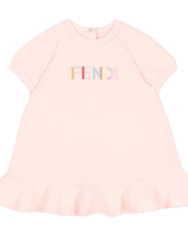 kids atelier fendi Pink Fendi Baby Girl Logo Dress