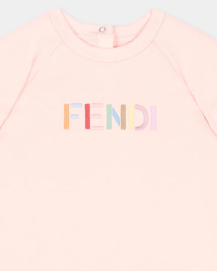 kids atelier fendi Pink Fendi Baby Girl Logo Dress