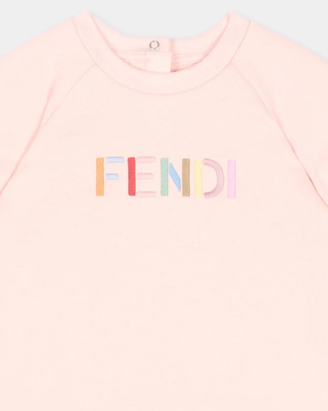 kids atelier fendi Pink Fendi Baby Girl Logo Dress