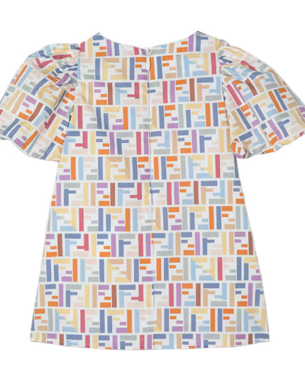 kids atelier fendi Multicolor Cotton Poplin Baby Dress