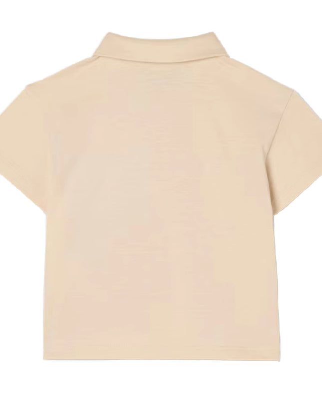 kids atelier fendi Beige Baby Polo Logo Shirt